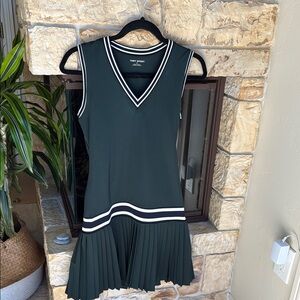 Tory Burch Green 
PERFORMANCE JERSEY V-NECK TENNIS DRESS
